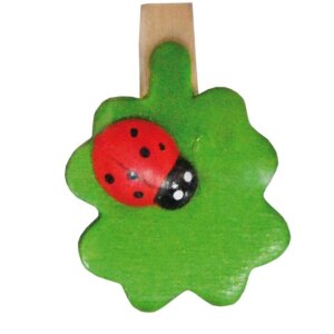 Poznámka klipy beruška na liste 3,5 cm 8 kusov