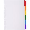 Exacompta 2306E Register DIN A4 6-teilig farbig 160 g/m² für Ordner
