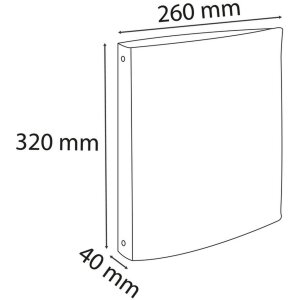 Krúžkový viazač PP A4 4 krúžky 30 mm ružový