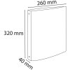 Krúžkový viazač PP A4 4 krúžky 30 mm ružový