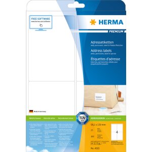 Adresné štítky HERMA Premium A4...