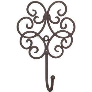 Clayre & Eef Wandhaken Ornament 13x19 cm braun