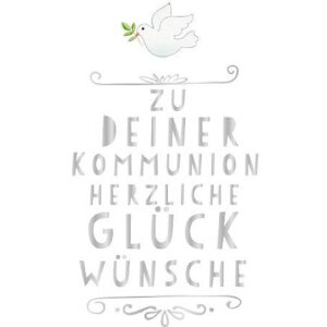 Artebene Karte Kommunion  Taube