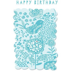 Artebene Karte Birthday Blauer Vogel
