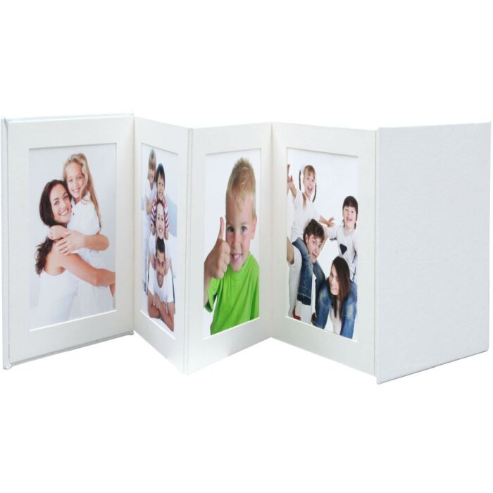 Deknudt passepartout fanfold 8 fotografií 13x18 cm biela