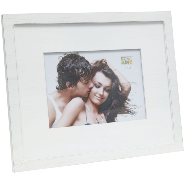 Fotorámik S67KS drevený paspartout 13x18 cm biely