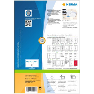 Adresné štítky Premium A4 38,1x21,2 mm okrúhle rohy biely matný papier 6500 ks.