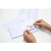 Adresné štítky Premium A4 38,1x21,2 mm okrúhle rohy biely matný papier 6500 ks.