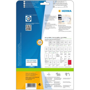 Adresné štítky Premium A4 38,1x21,2 mm okrúhle rohy biely matný papier 1625 ks.