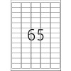 Adresné štítky Premium A4 38,1x21,2 mm okrúhle rohy biely matný papier 1625 ks.