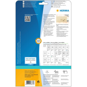 Adresné štítky transparentné matné A4 63,5x38,1 mm okrúhle rohy Fólia 525 ks.