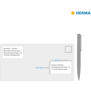 Adresné štítky transparentné matné A4 63,5x38,1 mm okrúhle rohy Fólia 525 ks.