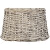 Clayre & Eef 6LAK0260 Závesné tienidlo Ø 30x19 cm Béžový ratanový kruh