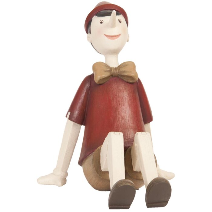6PR0658 Clayre Eef - Dekoratívna figúrka sediaceho PINOCCHIO