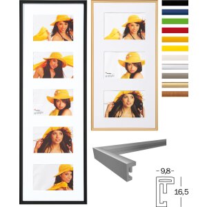 Walther New Lifestyle Galerierahmen 3-5 Fotos 10x15 13x18 15x20 cm Kunststoff