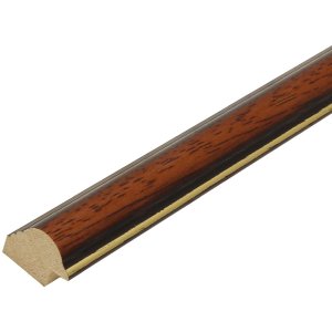 Deknudt klasický drevený rám S222H3 hnedý so zlatým okrajom 18x24 cm