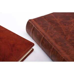 Walther fotoalbum z pravej kože Madrid terrabrun 32x32 cm 80 krémových strán