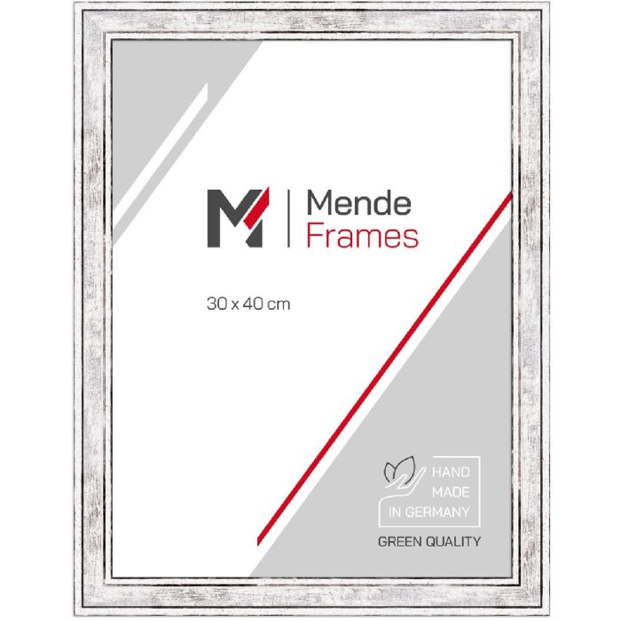 MendeFrames Bilderrahmen H460 Vintage silber 25x38 cm Museumsglas