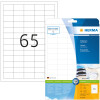 Štítky Premium A4, biely matný papier 38,1x21,2 mm 650 ks.