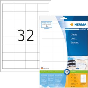 Štítky Premium A4, biely 48,3x33,8 mm...