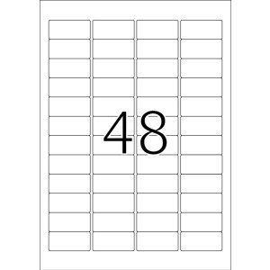 Štítky A4 žlté 45,7x21,2 mm papier matný 960 ks.