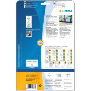HERMA etikety A4 červená 45,7x21,2 mm papier...