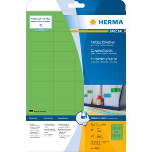 HERMA etikety A4 zelená 45,7x21,2 mm papier...