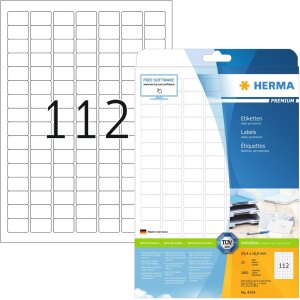 Etikety Premium A4, biely papier 25,4 x 16,9 mm...