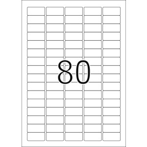 Štítky Premium A4, biely matný papier 35,6x16,9 mm 2000 ks.