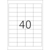 Štítky Premium A4, biely 48,5x25,4 mm matný papier 1000 ks.