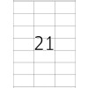 Štítky Premium A4, biely papier 70x42 mm matný 525 ks.