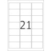 Adresné štítky Premium A4, biely papier 63,5x38,1 mm matný 525 ks.