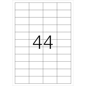 Štítky Premium A4, biely 48,3x25,4 mm matný papier 1100 ks.