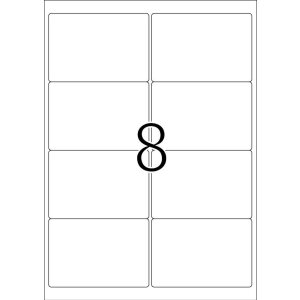Adresné štítky Premium A4, biely papier 99,1x67,7 mm matný 200 ks.