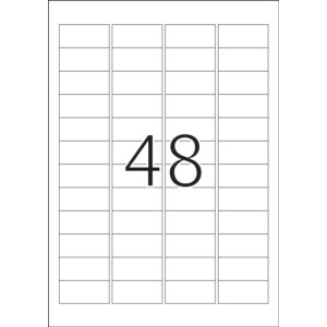 Štítky A4 strieborné 45,7x21,2 mm...