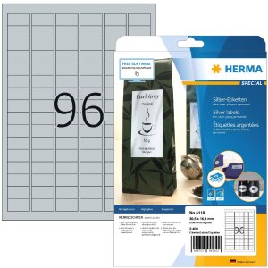 Štítky A4 strieborné 30,5x16,9 mm...