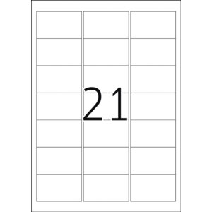 Štítky A4 strieborné 63,5x38,1 mm...
