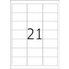 Štítky A4 strieborné 63,5x38,1 mm fólia lesklá 525 ks.