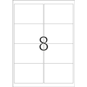 Štítky A4 strieborné 99,1x67,7 mm fólia lesklá 200 ks.