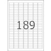 Typ štítkov A4 strieborná 25x10 mm extrémne silná lepiaca matná fólia 4725 ks.