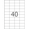 Etikety A4 transparentné 52,5x29,7 mm fólia matná 1000 ks.