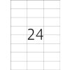 Štítky A4 biele 70x37 mm extrémne silná lepiaca fólia matná 600 ks.