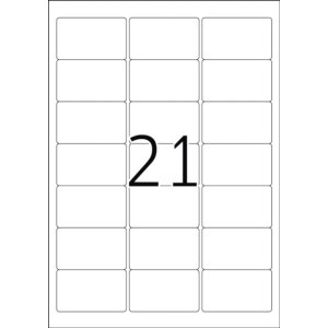 Štítky A4 biely 63,5x38,1 mm lesklý...