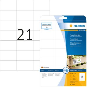 Štítky A4 biele 70x42,3 mm extrémne...