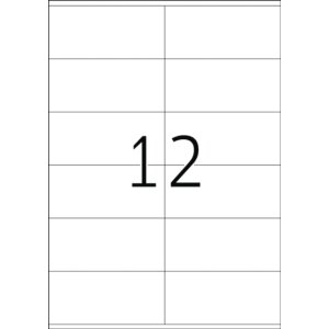 Štítky A4 biele 105x48 mm extrémne...