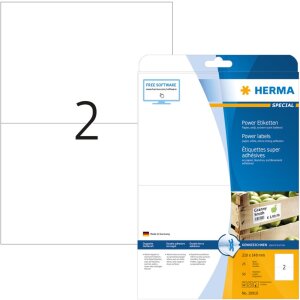 Štítky A4 biele 210x148 mm extrémne silný lepiaci papier matný 50 ks.