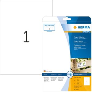 Štítky A4 biele 210x297 mm extrémne...