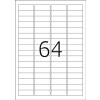 Priehľadné štítky s karabínkou A4 biele 45,7x16,9 mm Pohyblivé odnímateľné papierové matné 1600 ks.