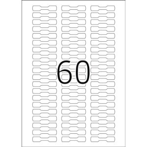 Krúžkové etikety HERMA A4 biele 49x10 mm matný papier matný 1500 kusov