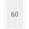 Krúžkové etikety HERMA A4 biele 49x10 mm matný papier matný 1500 kusov